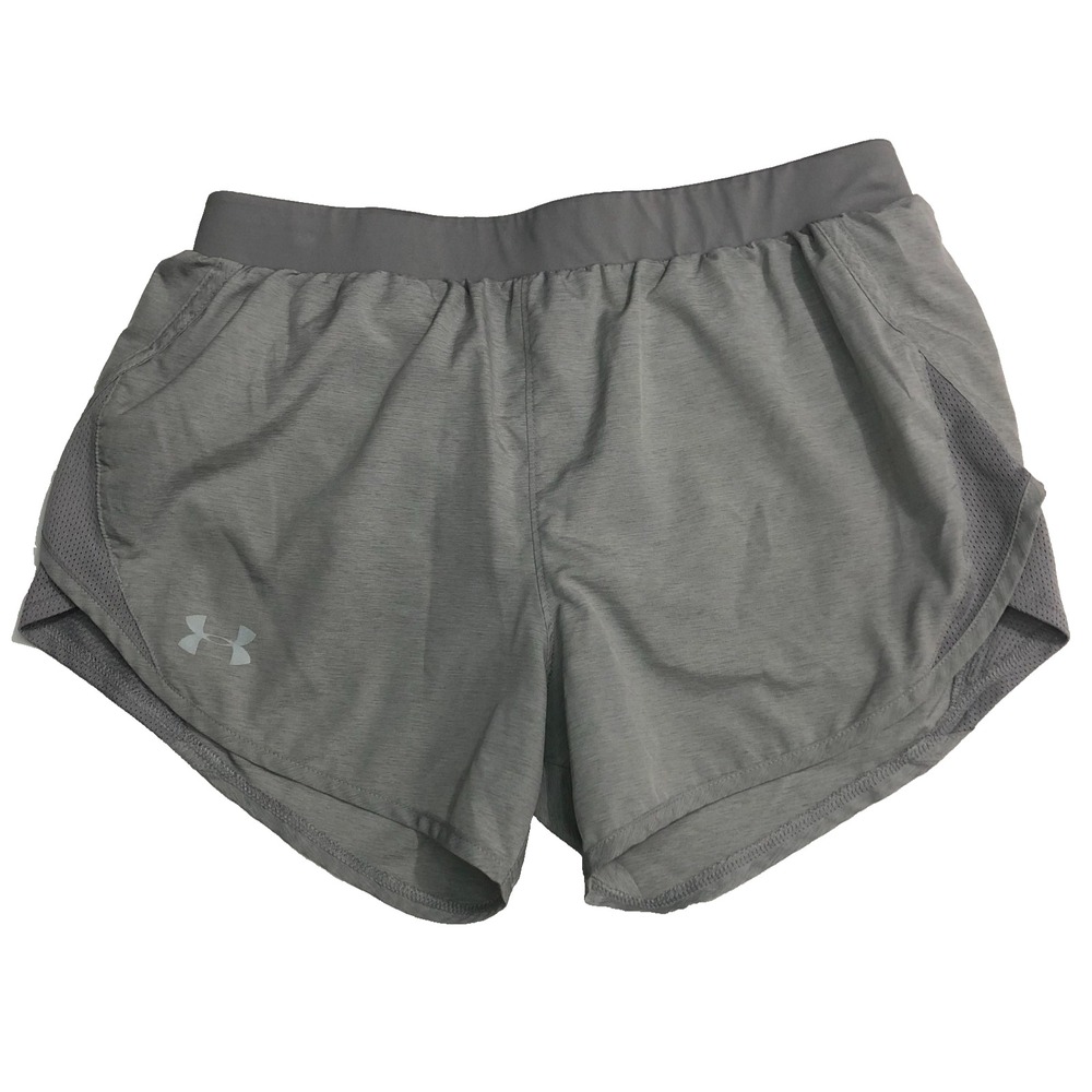 Under Armour Athletic Shorts Women's Small Gray Elastic‎ Waist Loose Heat Gear